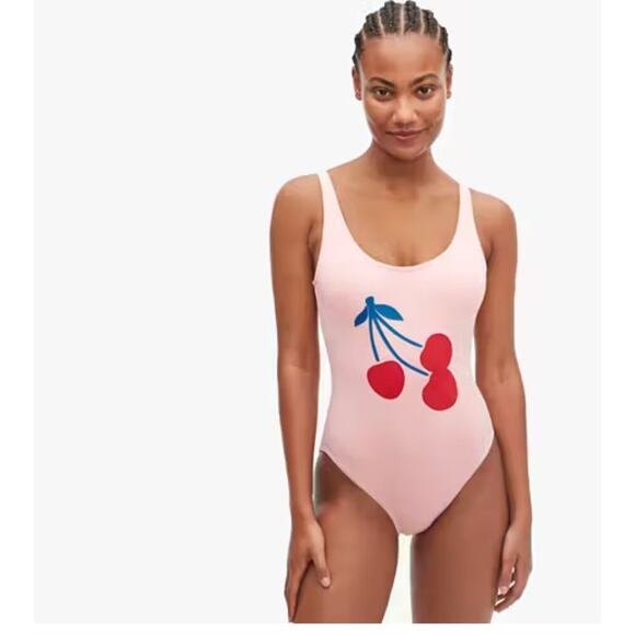Kate Spade Cherry Toss Scoopneck One-piece Swimsuit - Size Small $128 - Picture 2 of 8